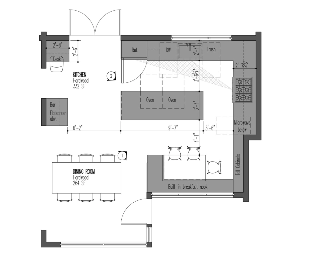 2D floor plan of residential house